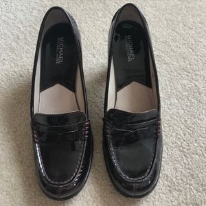 High-heeled Penny Loafers